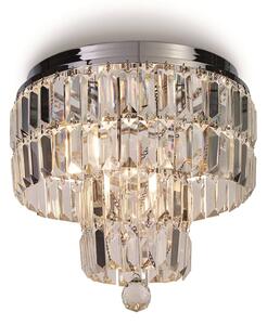 Empire 4 Light Clear Crystal Flush Light In Chrome