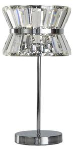 Uptown 2 Light Clear Crystal Table Lamp In Chrome