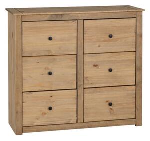 Prinsburg Wooden Chest Of 6 Drawers In Natural Wax