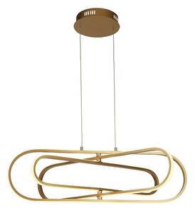 Clip LED 3 Oval Shape Ceiling Pendant Light In Gold