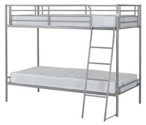 Baumer Metal Single Bunk Bed In Silver