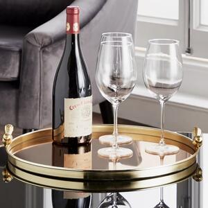 Vernon Rose Gold Mirrored Tray With Stainless Steel Frame