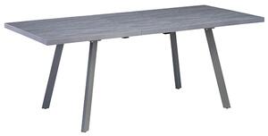 Paley Extending Wooden Dining Table In Dark Grey