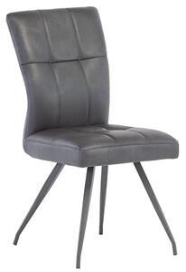 Kebrila Faux Leather Dining Chair In Grey