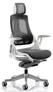 Zure Executive Headrest Office Chair In Charcoal With Arms