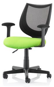 Camden Black Mesh Office Chair With Myrrh Green Seat