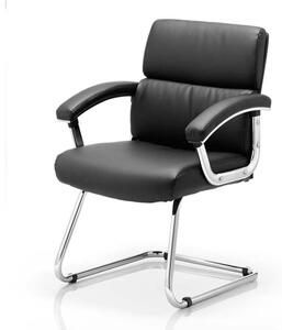 Desire Leather Cantilever Office Visitor Chair In Black