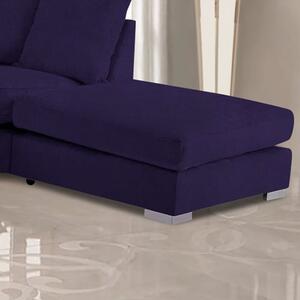 Boise Malta Plush Velour Fabric Footstool In Ameythst