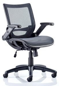 Yakima Mesh Executive Office Chair In Black With Folding Arms