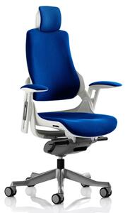 Zure Executive Headrest Office Chair In Stevia Blue