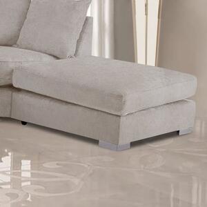 Boise Plush Velvet Footstool In Cream