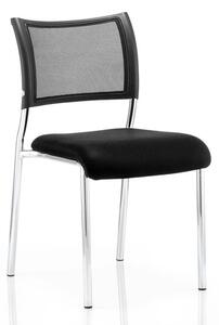 Brunswick Chrome Frame Office Visitor Chair In Black No Arms