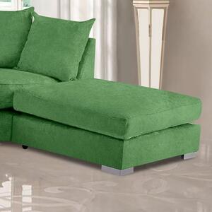 Boise Plush Velvet Footstool In Olive