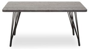 Anode Rectangular Wooden Dining Table In Dark Grey