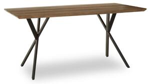 Aaron Rectangular Wooden Dining Table In Brown