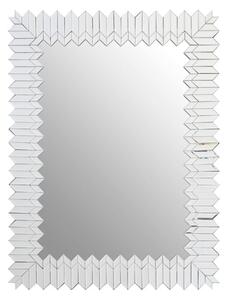 Mekbuda Rectangular Wall Bedroom Mirror In Silver Frame