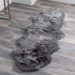 Ladson Double Sheepskin Rug In Grey