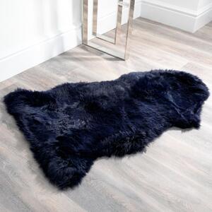 Ladson Sheepskin Rug In Blue