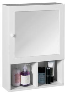 Fargo Wooden Bathroom Mirrored Cabinet In White