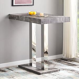 Caprice Rectangular Wooden Bar Table In Concrete Effect