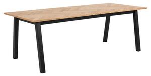 Boulder Wooden Dining Table Small In Oak And Black