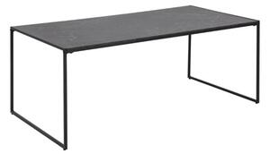 Ibiza Wooden Coffee Table Rectangular In Black Marble Effect