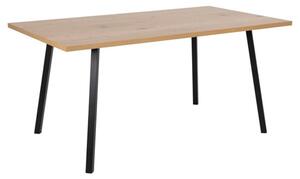 Cenote Wooden Dining Table Rectangular In Oak And Black