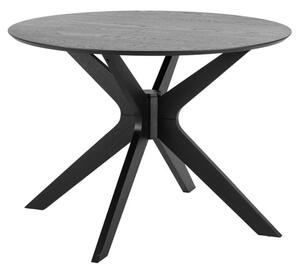 Durant Wooden Dining Table Round In Matt Black