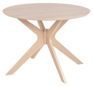 Durant Wooden Dining Table Round In Matt White Oak