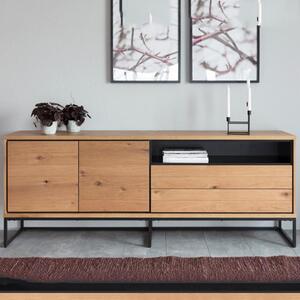 Darien Wooden Sideboard With 2 Doors 2 Drawers In Wild Oak