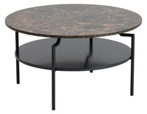 Gatineau Melamine Coffee Table Round In Brown And Black