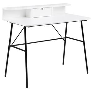 Patchogue Wooden Laptop Desk With 1 Drawer In Matt White