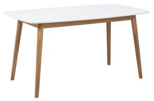 Nephi Wooden Dining Table Rectangular In White Oak