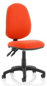 Eclipse II Fabric Office Chair In Tabasco Orange No Arms