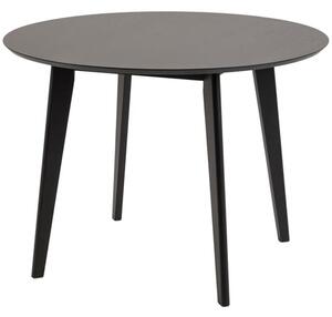 Reims Wooden Dining Table Round In Matt Black