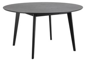 Reims Wooden Dining Table Round Large In Matt Black