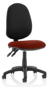 Eclipse II Black Back Office Chair In Ginseng Chilli No Arms