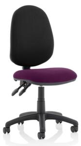 Eclipse II Black Back Office Chair In Tansy Purple No Arms