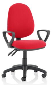 Eclipse II Fabric Office Chair In Bergamot Cherry With Loop Arms