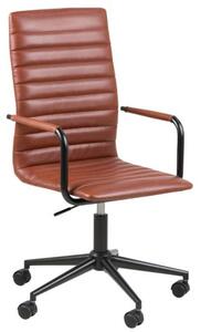 Woodway Faux Leather Home And Office Chair In Brown