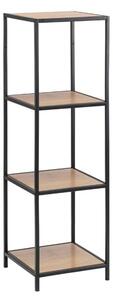 Salvo Wooden Bookcase With 3 Matt Wild Oak Shelves