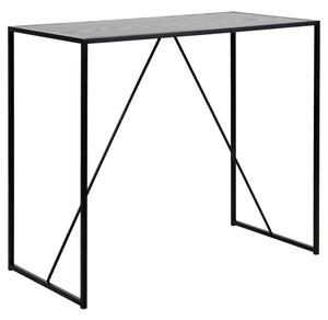 Salvo Wooden Bar Table Rectangular In Ash Black