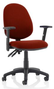 Eclipse II Office Chair In Ginseng Chilli With Adjustable Arms
