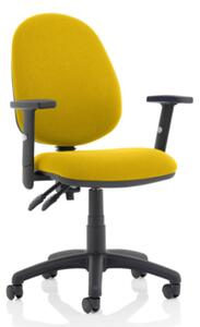 Eclipse II Office Chair In Senna Yellow With Adjustable Arms