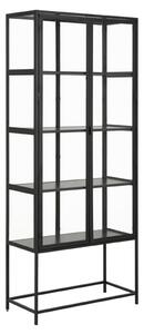 Salvo Steel Display Cabinet Tall With 2 Doors In Matt Black