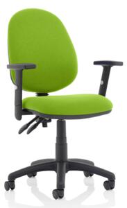 Eclipse II Office Chair In Myrrh Green With Adjustable Arms