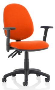 Eclipse II Office Chair In Tabasco Red With Adjustable Arms