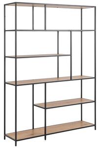 Salvo Wooden Bookcase Large With 5 Shelves In Matt Wild Oak