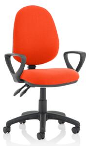 Eclipse II Fabric Office Chair In Tabasco Red With Loop Arms