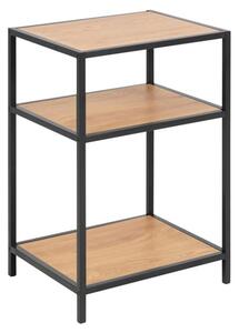 Salvo Wooden Side Table In Oak With Undershelf